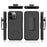 Woven Texture Swivel Belt Clip Kickstand Design Anti-Scratch Shockproof PC + TPU Hybrid Case for iPhone 13 Pro Max 6.7 inch - Black - 6