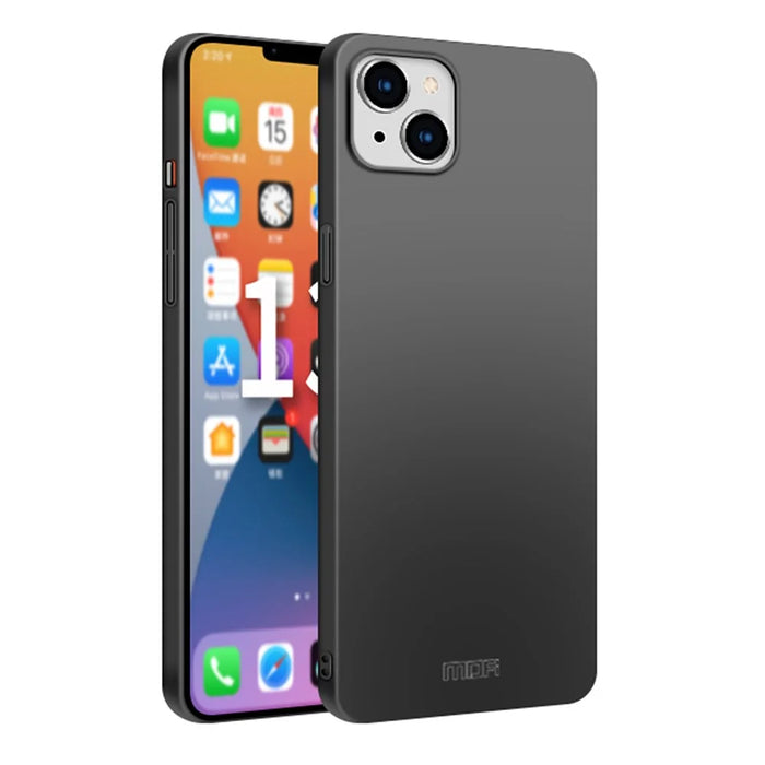 MOFI Shield Slim Frosted Finish Surface Hard Plastic Cell Phone Back Case Protector for iPhone 13 6.1 inch - Black - 1