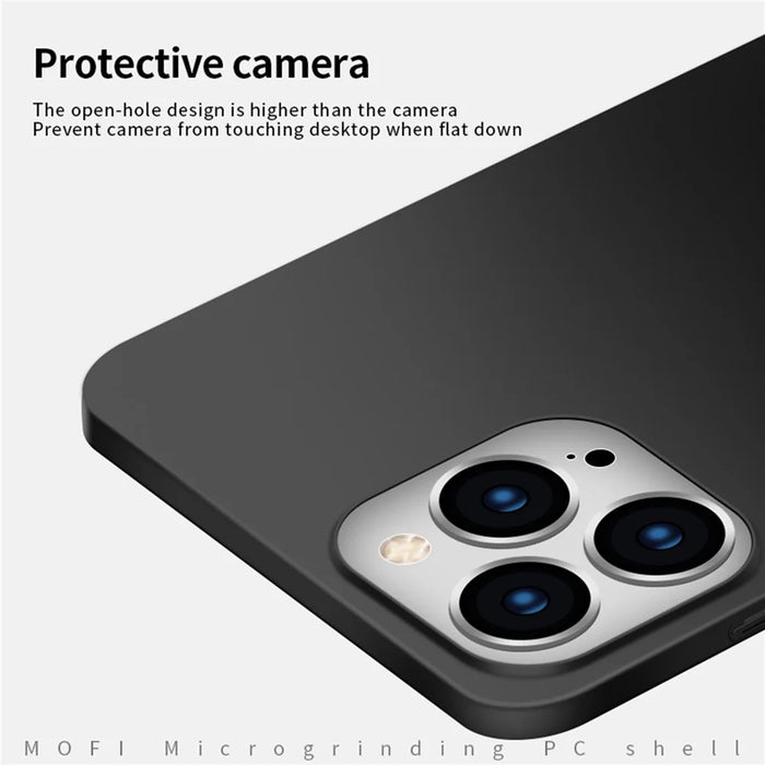 MOFI Shield Slim Frosted Finish Surface Hard Plastic Cell Phone Back Case Protector for iPhone 13 Pro Max 6.7 inch - Gold - 4