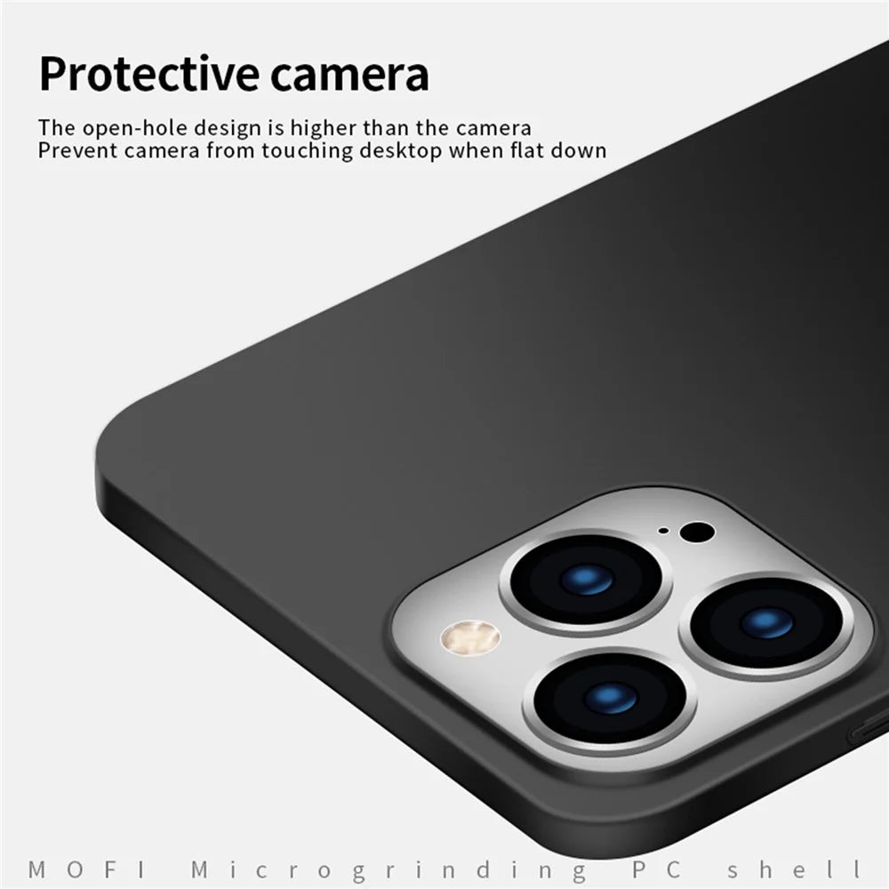 MOFI Shield Slim Frosted Finish Surface Hard Plastic Cell Phone Back Case Protector for iPhone 13 Pro 6.1 inch - Rose Gold - 4