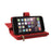 For iPhone SE (2022) / SE (2020) / 8 / 7 / 6 Zipper Wallet Case with 15 Card Slots and Strap Leather Phone Cover - Red - 7