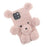 3D Furry Bear Plush Doll Anti-fall TPU Phone Case Shell for iPhone 13 6.1 inch - Pink - 2