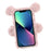 3D Furry Bear Plush Doll Anti-fall TPU Phone Case Shell for iPhone 13 6.1 inch - Pink - 6