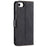 AZNS Shock-Absorbed Leather Phone Cover + Soft TPU Inner Shell Wallet Stand Case for iPhone SE (2022)/SE (2020)/8/7 - Black - 3