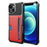 ZM02 PU Leather Coated TPU Hybrid Case Card Holder Phone Shell for iPhone 13 mini 5.4 inch - Red - 1