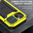 R-JUST Triple Protection Dustproof Dropproof Daily Waterproof Phone Protector Cover Kickstand Shell with Tempered Glass Screen Protector for iPhone 13 mini 5.4 inch - Yellow - 2