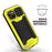 R-JUST Triple Protection Dustproof Dropproof Daily Waterproof Phone Protector Cover Kickstand Shell with Tempered Glass Screen Protector for iPhone 13 mini 5.4 inch - Yellow - 7