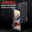 R-JUST AMIRA Shockproof Aluminium Alloy + Silicone + Tempered Glass Hybrid Phone Case Cover for iPhone 13 6.1 inch - Black - 5