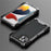 R-JUST AMIRA Shockproof Aluminium Alloy + Silicone + Tempered Glass Hybrid Phone Case Cover for iPhone 13 6.1 inch - Black - 7