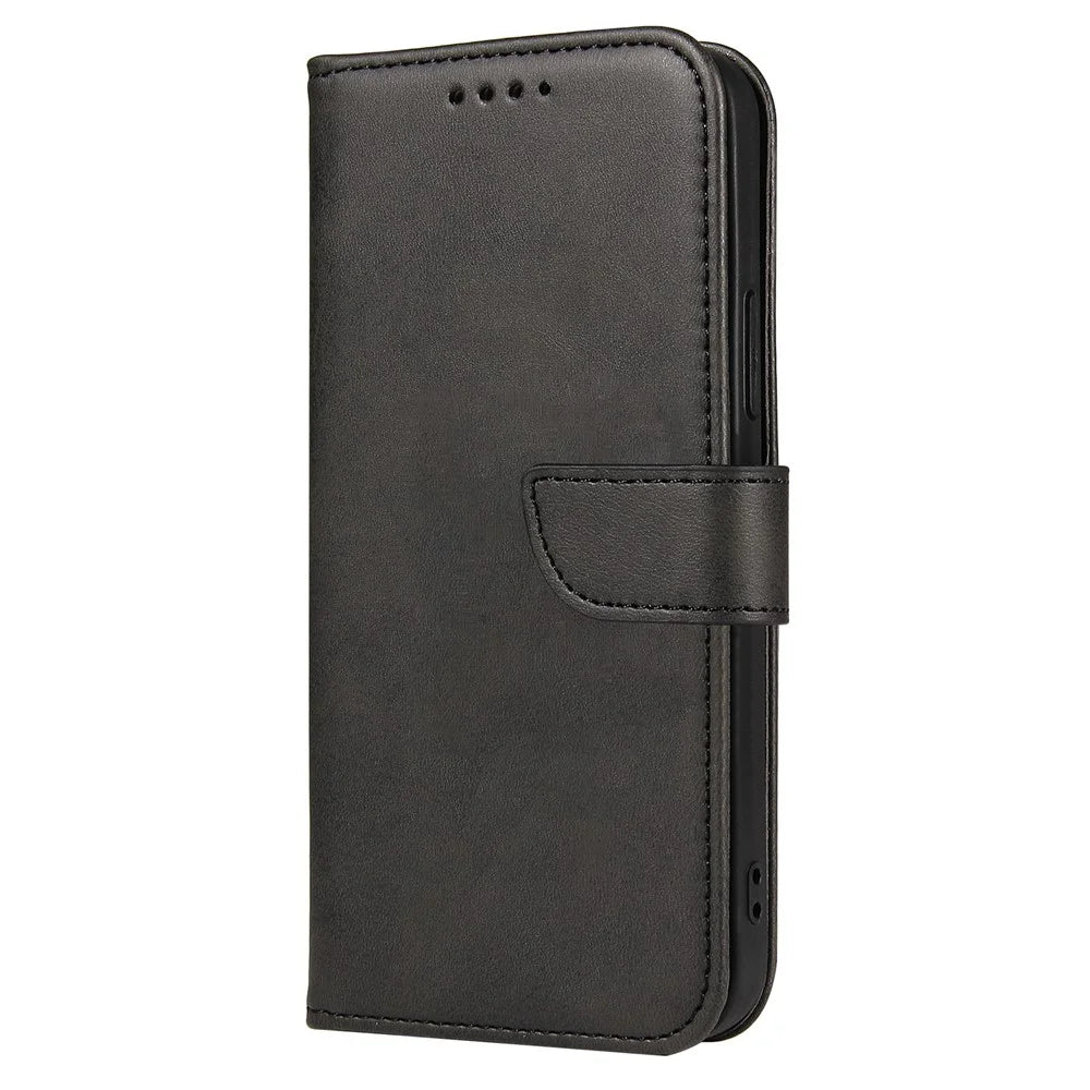 Quality PU Leather + TPU Phone Case Wallet Design Phone Cover for iPhone 13 6.1 inch - Black - 2