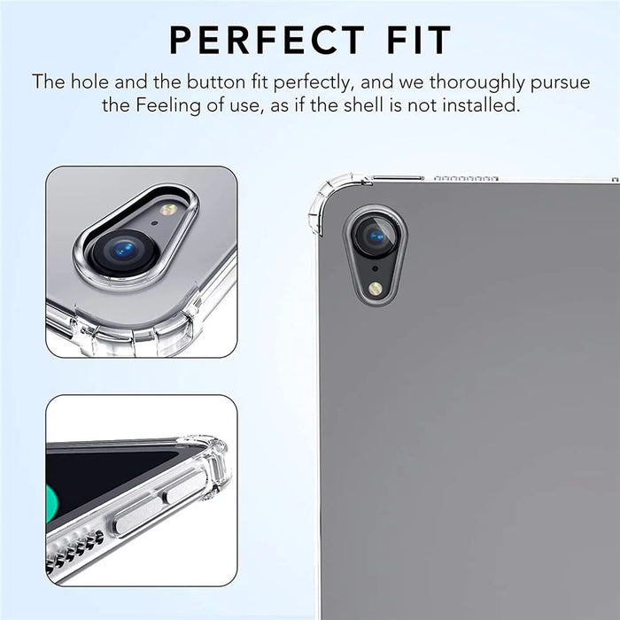 Clear Transparent Four Airbag Anti-Fall Soft TPU Back Tablet Case Protective Cover for iPad mini (2024) / mini (2021) - 3
