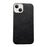 Anti-scratch PU Leather Coated PC Phone Back Case Shell for iPhone 13 6.1 inch - Black - 1