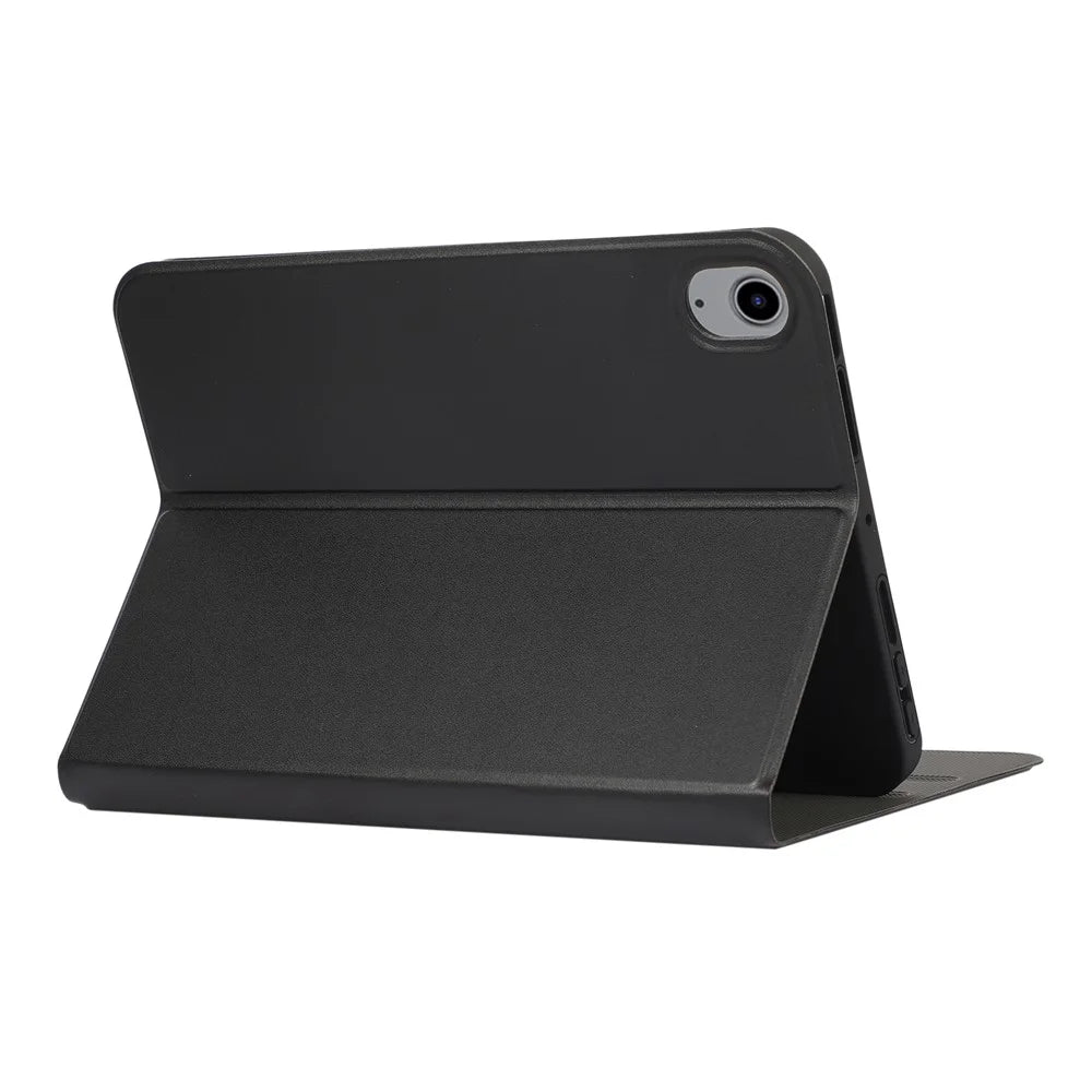 For iPad mini (2024) / mini (2021) Protective Case Auto Wake / Sleep PU Leather Tablet Cover with Stand - Black - 4
