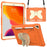 Dual-color PC + Silicone Butterfly Shape Kickstand Tablet Cover Case with Shoulder Strap for iPad 10.2 (2021)/(2020)/(2019) - Beige/Orange - 1