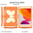 Dual-color PC + Silicone Butterfly Shape Kickstand Tablet Cover Case with Shoulder Strap for iPad 10.2 (2021)/(2020)/(2019) - Beige/Orange - 4