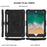 Butterfly Shape Kickstand PC + Silicone Tablet Case Cover with Shoulder Strap for iPad 9.7-inch (2018)/(2017)/iPad Air 2 - Black - 4