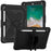 Butterfly Shape Kickstand PC + Silicone Tablet Case Cover with Shoulder Strap for iPad 9.7-inch (2018)/(2017)/iPad Air 2 - Black - 6