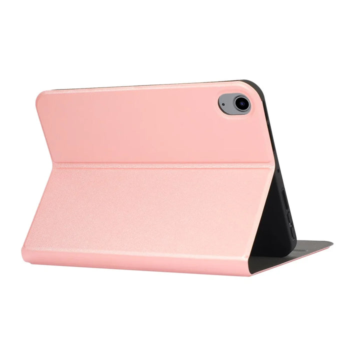 Anti-Scratch Solid Color PU Leather Protective Folio Case Cover with Stand for Apple iPad mini (2024) / mini (2021) / mini 6 - Rose Gold - 4