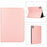 Anti-Scratch Solid Color PU Leather Protective Folio Case Cover with Stand for Apple iPad mini (2024) / mini (2021) / mini 6 - Rose Gold - 5