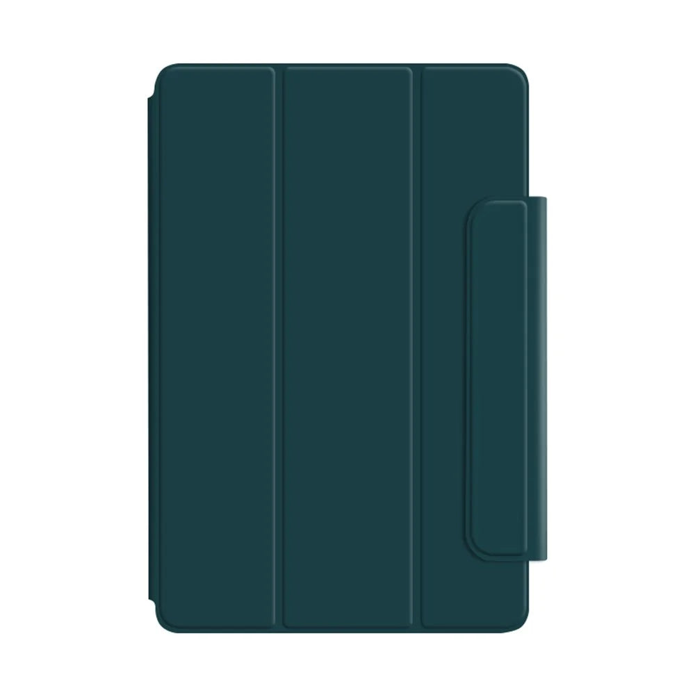 Tri-Fold Stand Magnetic Absorption PU Leather Tablet Cover Case for iPad mini (2024) / mini (2021) - Green - 2