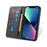 Strong Magnetic Closure Leather Wallet Stand Phone Cover Case for iPhone 13 6.1 inch - Black - 5