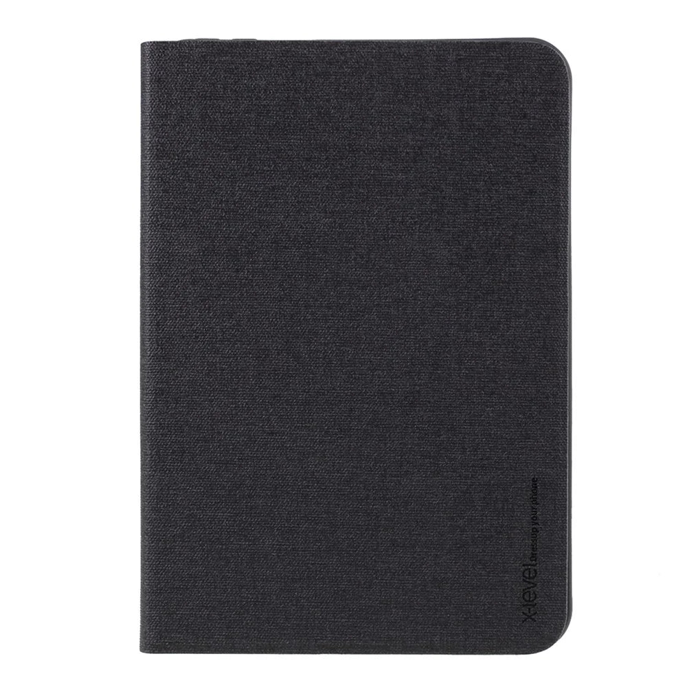 X-LEVEL Full Wrapped Protection Leather Tablet Case Stand Cover Shell for iPad mini (2024) / mini (2021) - Black - 2