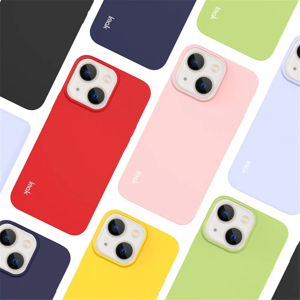 IMAK UC-2 Series Soft TPU Skin-feel Cell Phone Protective Case Cover for iPhone 13 mini 5.4 inch - Black - 5