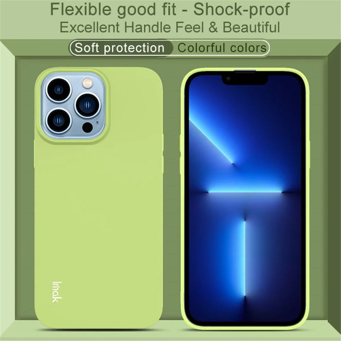 IMAK UC-2 Series Scratch-resistant TPU Case Phone Back Cover Shell for iPhone 13 Pro 6.1 inch - Green - 3