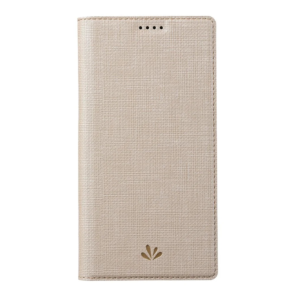 VILI DMX Series Automatic Absorption Drop-Resistant Leather Protector Stand Cover with Single Card Slot for iPhone 13 mini 5.4 inch - Khaki - 2