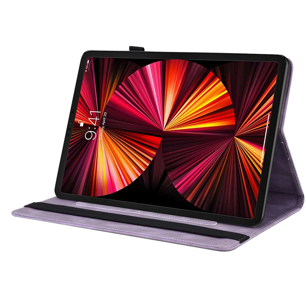 Tablet Leather Case Butterfly Flower Pattern for iPad Air 11 (2026) / (2025) / (2024) / Air (2022) / (2020) / Pro 11-inch (2021) - Purple - 3