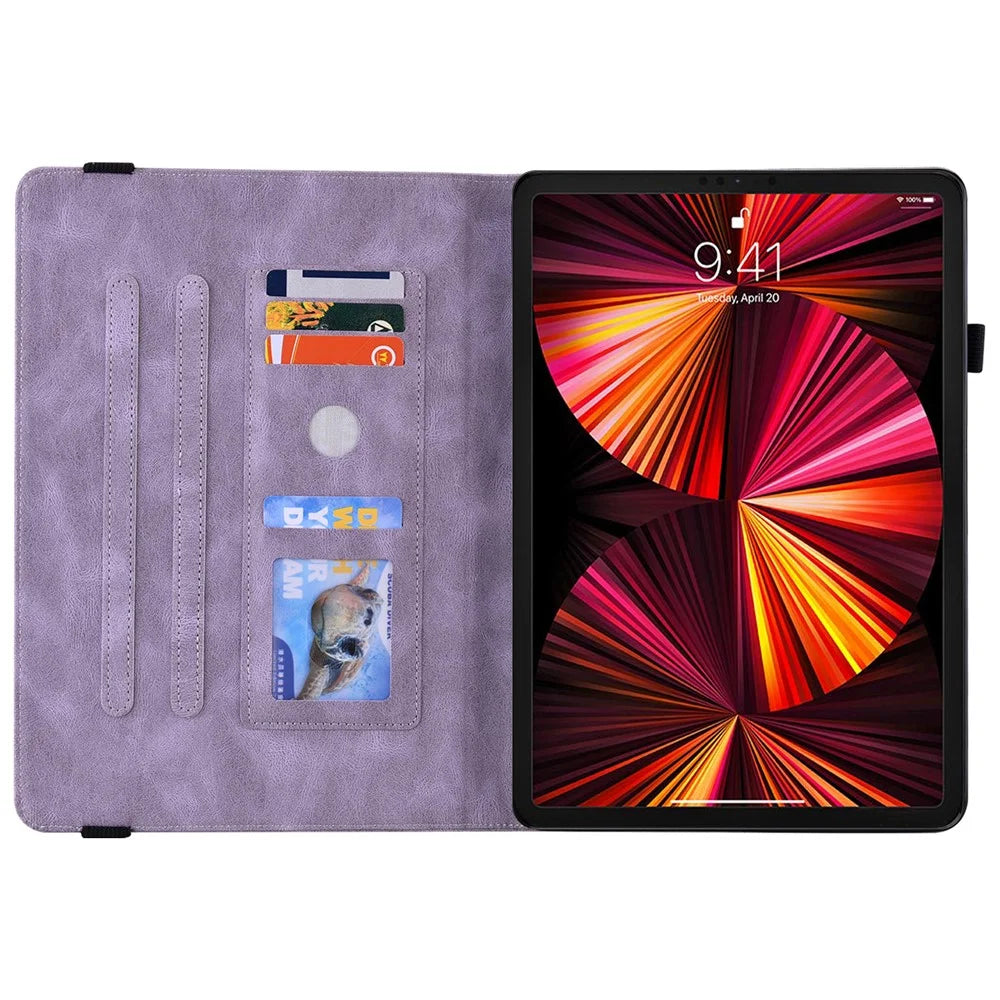 Tablet Leather Case Butterfly Flower Pattern for iPad Air 11 (2026) / (2025) / (2024) / Air (2022) / (2020) / Pro 11-inch (2021) - Purple - 5