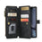 For iPhone XR Phone Cases with Strap CASEME C30 Zipper Multiple Card Holder PU Leather Cover - Black - 1