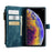 For iPhone XS Max Phone Cases with Strap CASEME C30 Zipper Multiple Card Holder PU Leather Cover - Green - 6
