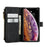 For iPhone X / XS Phone Cases with Strap CASEME C30 Zipper Multiple Card Holder PU Leather Cover - Black - 6