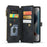 For iPhone 12 Pro Max Phone Cases with Strap CASEME C30 Zipper Multiple Card Holder PU Leather Cover - Black - 1