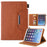 Full Protection PU Leather Stand Wallet Tablet Cover with Auto Sleep / Wake for iPad mini (2024) / mini (2021) - Brown - 1