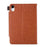 Full Protection PU Leather Stand Wallet Tablet Cover with Auto Sleep / Wake for iPad mini (2024) / mini (2021) - Brown - 3