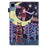 Stand Cross Texture Pattern Printing Leather Case with Auto Wake / Sleep for iPad mini (2024) / mini (2021) - Girl on The Moon - 3