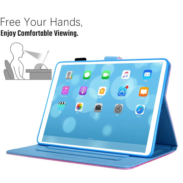 Stand Cross Texture Pattern Printing Leather Case with Auto Wake / Sleep for iPad mini (2024) / mini (2021) - Girl on The Moon - 6