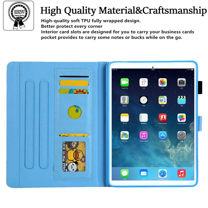 Stand Cross Texture Pattern Printing Leather Case with Auto Wake / Sleep for iPad mini (2024) / mini (2021) - Girl on The Moon - 7