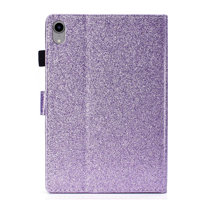Glittery Powder Card Slots Stand PU Leather + TPU Shell for iPad mini (2024) / mini (2021) - Purple - 3