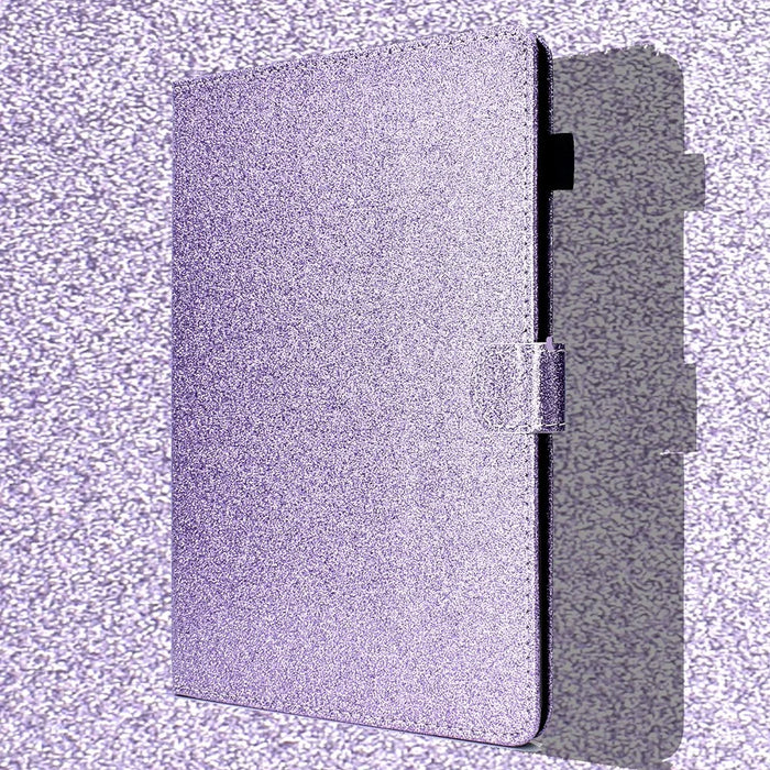 Glittery Powder Card Slots Stand PU Leather + TPU Shell for iPad mini (2024) / mini (2021) - Purple - 7