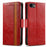 For iPhone SE (2022) / SE (2020) / 8 / 7 / 6 Phone Cases CASENEO PU Leather Cover Stand with RFID Blocking Wallet - Red - 1