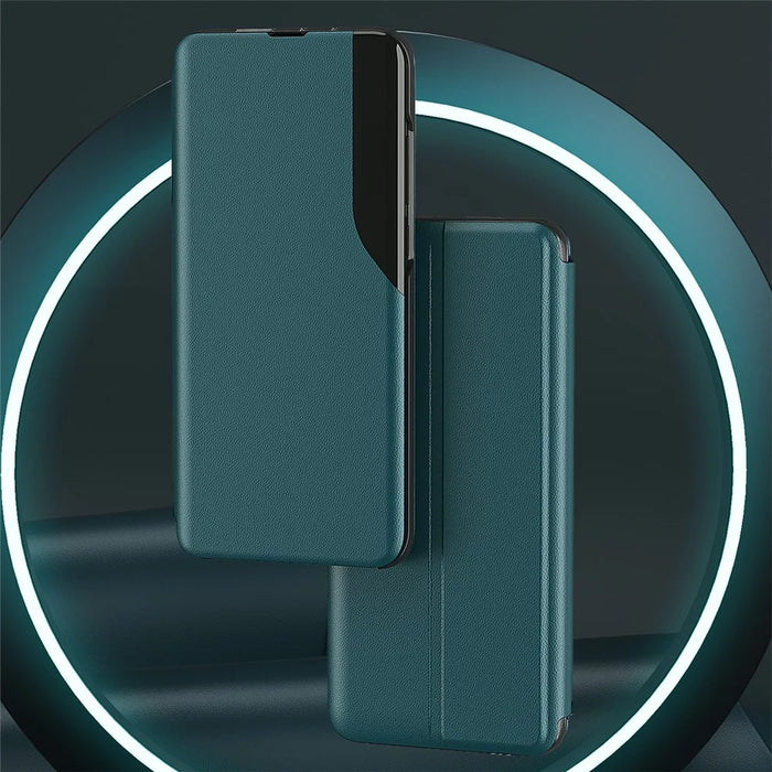 Phone Case Folio Flip PU Leather Stand Cover for iPhone 13 6.1 inch - Black - 2