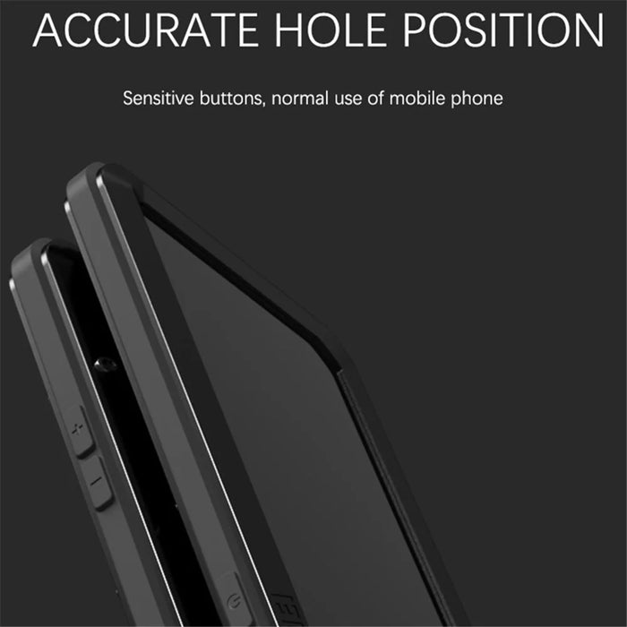 LOVE MEI Multi-Protection Shockproof Dropproof Dustproof Phone Protective Case with Tempered Glass Film for iPhone 13 Pro 6.1 inch - Black - 5