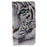 Wallet Stand Leather Case for iPhone SE (2020)/SE (2022)/8/7 4.7 inch - Tiger with Green Eye - 1