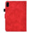 Built-In Card Slots Supporting Stand Quality Leather + TPU Tablet Case for iPad mini (2024) / mini (2021) - Red - 3