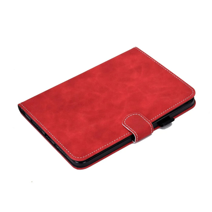 Built-In Card Slots Supporting Stand Quality Leather + TPU Tablet Case for iPad mini (2024) / mini (2021) - Red - 7