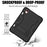Contrast Color PC + TPU + Silicone Shockproof Tablet Case Cover with Kickstand for iPad mini (2024) / mini (2021) - Black / Black - 4