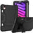 Contrast Color PC + TPU + Silicone Shockproof Tablet Case Cover with Kickstand for iPad mini (2024) / mini (2021) - Black / Black - 6